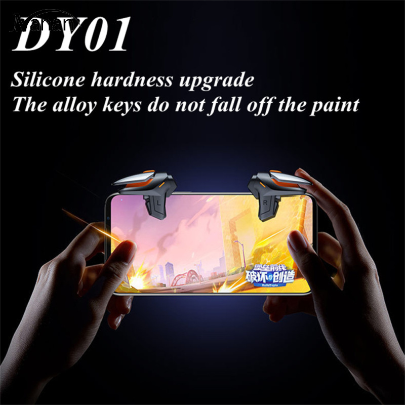 2pcs Dy01 Mobile Game Controller L1r1 Trigger Button Gamepad Compatible For Ios Android Smartphone Game