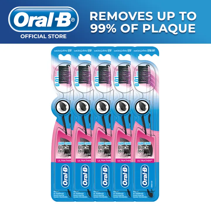 [Bundle of 5] Oral-B Ultrathin Gum Care Black Tea Toothbrush 1 Count