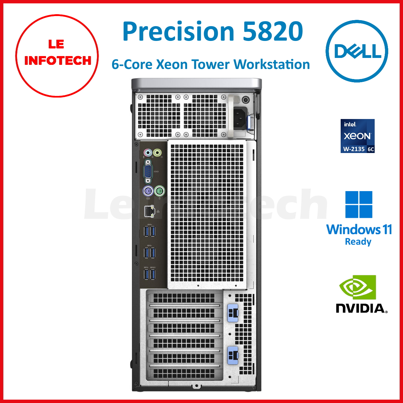 Dell Precision 5820 Tower Workstation 4-Core Intel Xeon W-2125 16