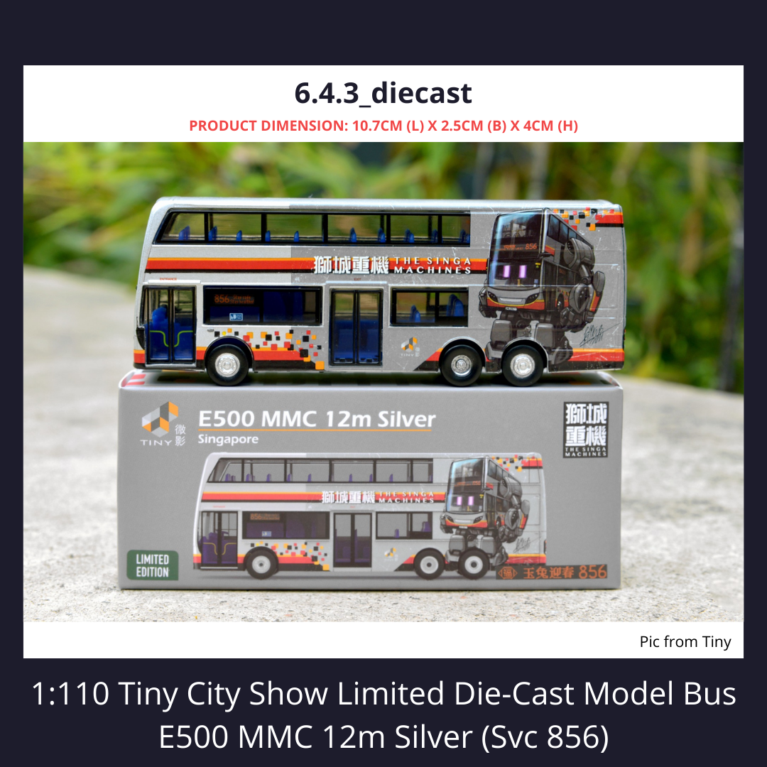 Local Stock] 1:110 Tiny City Show Limited Die-cast Model Bus| E500