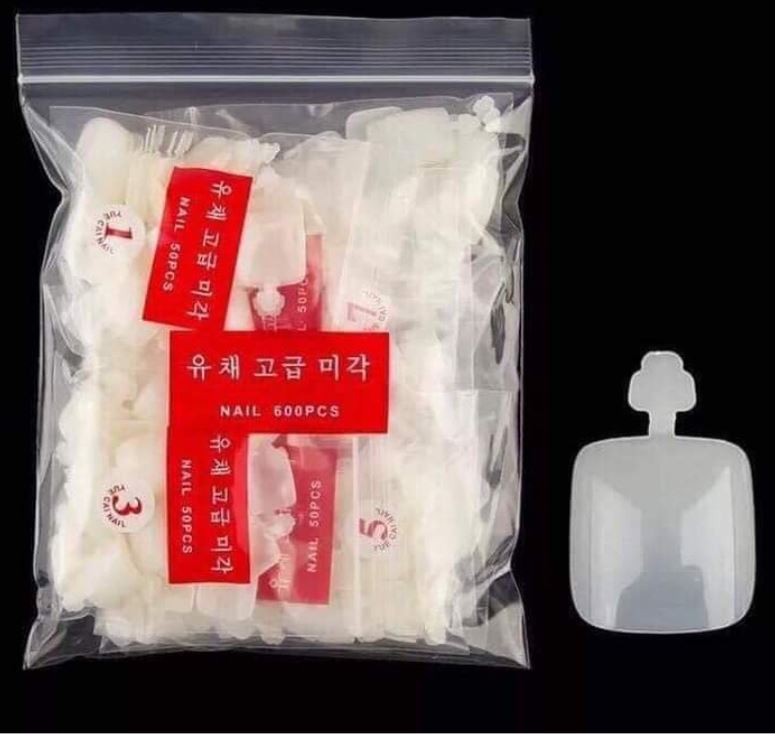 Móng úp chân đục - Loại túi 500 móng đủ size - Nail 937