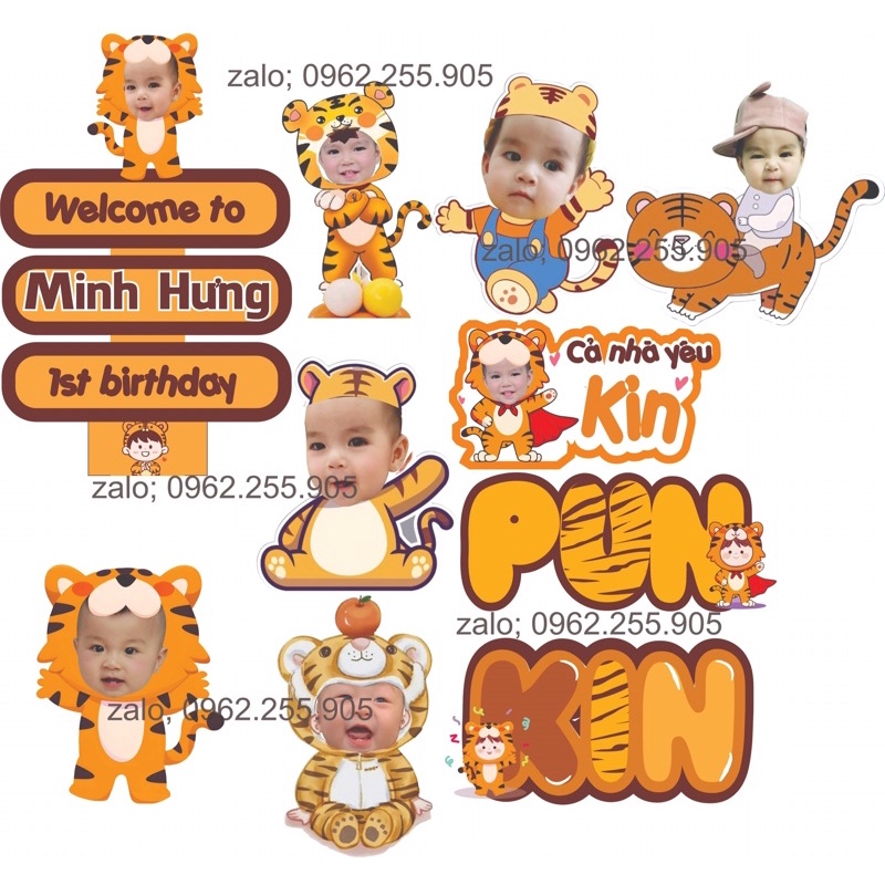 Chibi trang trí sinh nhật cho bé