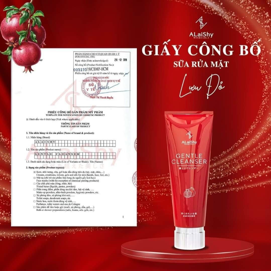 SỮA RỬA MẶT ALAISHY LỰU ĐỎ - sạch sâu - CẤP ẨM - DƯỠNG TRẮNG