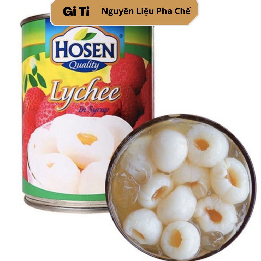 Vải Thiều Ngâm Hosen Lon 565g