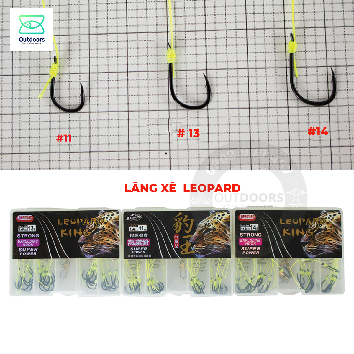 [HCM]Hộp 4 lưỡi lăng xê Lion King/ lưỡi lancer câu cá