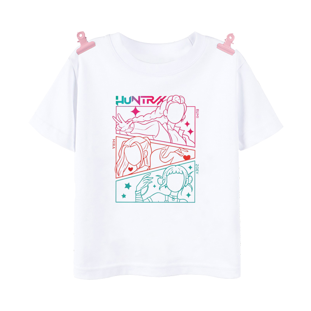 YiJee KPop Anime T-Shirt Kinder - Huntrix/Huntr/X Design | Streetwear Für Jungen & Mädchen