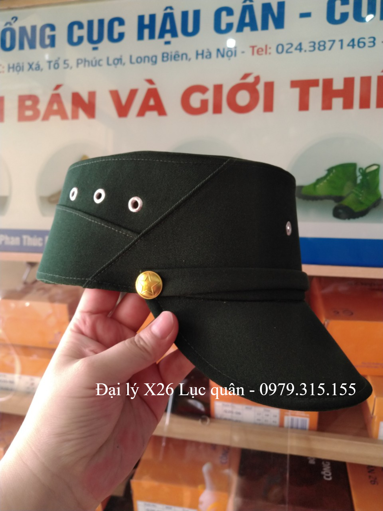 Mũ mềm  cựu chiến binh màu xanh