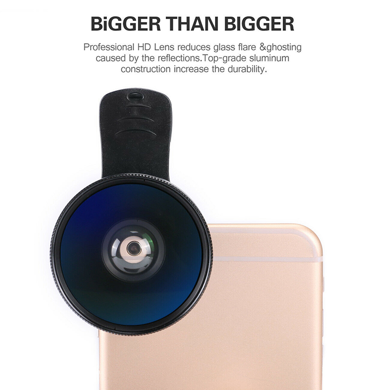 ZTHOME Super Wide Angle 0.45X and 15X Macro Lens Clip-on For iphone Camera Universal