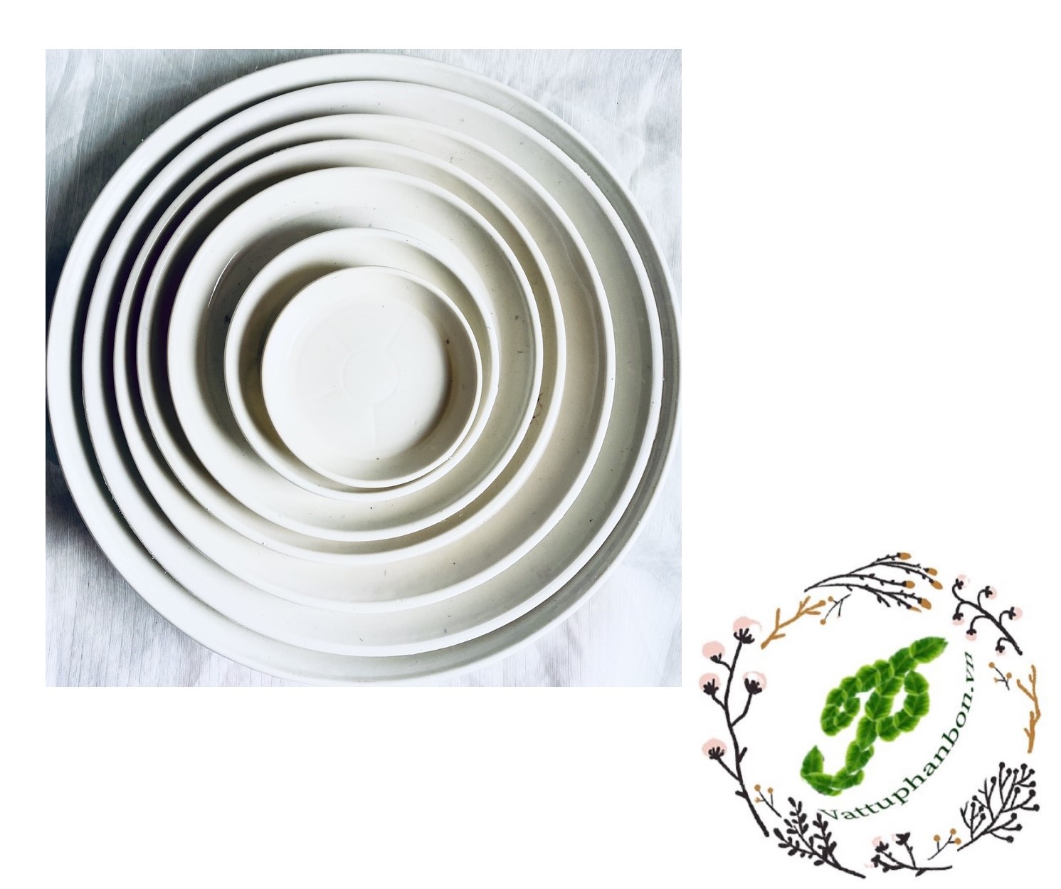 Đĩa lót chậu tròn Phi 15cm - #040D#
