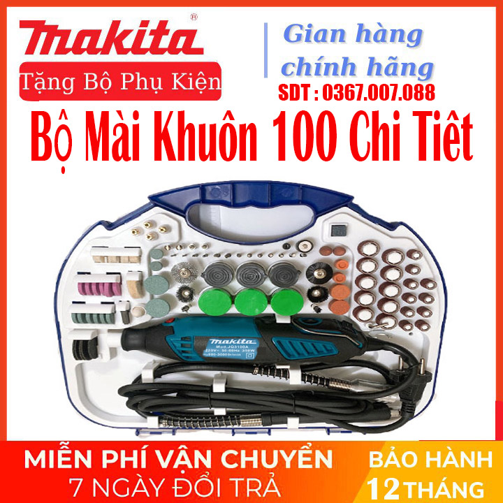 Máy mài khuôn,Máy Làm bóng khuôn khắc mỹ nghệ MAKITA-JQ3100A 100 món mài,chà nhám, đánh bóng, điêu khắc hay