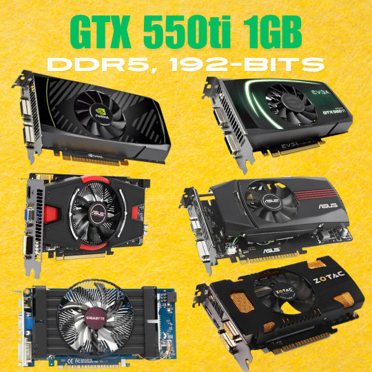NVIDIA GeForce GTX 550 Ti 1GB GDDR5 192-Bits Gaming Graphics Card