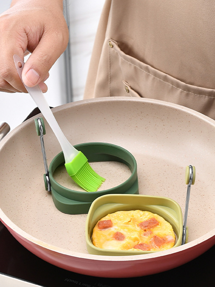 Egg Fried Mold Double-Sided Round Convenient Omelet Moulds Silicone Tools Pancake Maker Molds Frying Pan Accessories