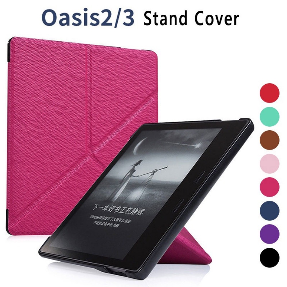 For Kindle Oasis(10th Gen,2019 Release & 9th Gen,2017 Release) - E-Reader Cover PU Leather Ultra Light Foldable Origami Case with Stand 7'' Kindle Oasis 3/2 Cover