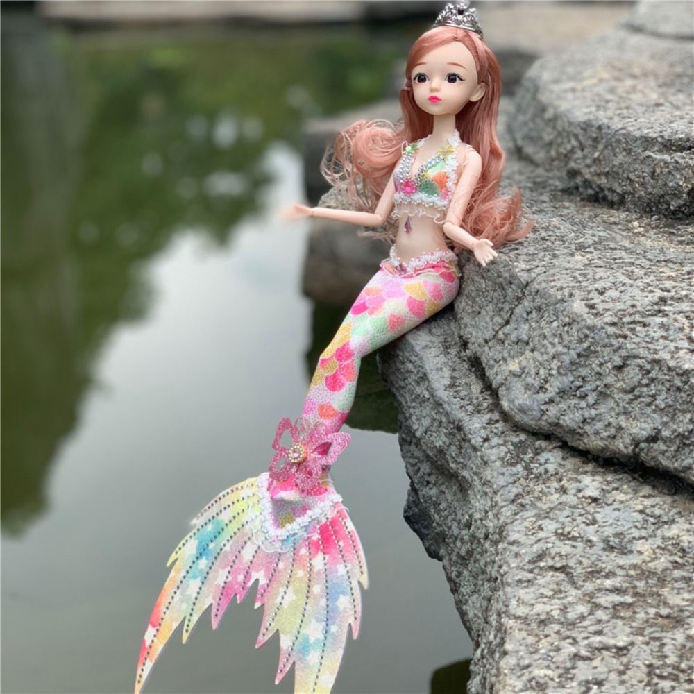 WTRY mini house toys nhà búp bê thu nhỏ mô hình nhà búp bê Nàng tiên cá BJD Đồ chơi búp bê nàng tiên cá BJD Khớp di chuyển được Đuôi khoan Búp bê nàng tiên cá đám cưới BJD Búp bê nàng tiên cá đám cưới 45cm Búp bê nàng tiên cá Công Chúa BJD Quà sinh nhật b