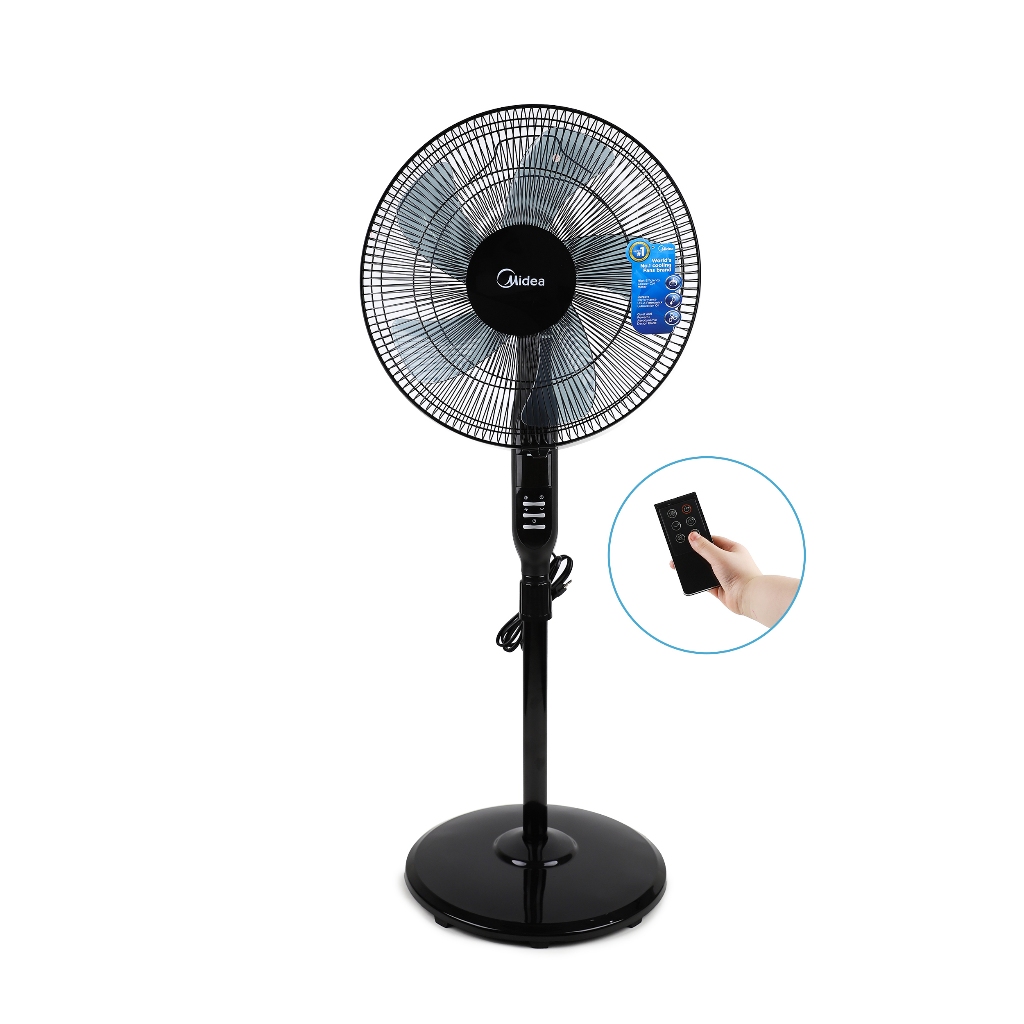 Quạt Đứng 5 Cánh Midea FS40-15QR (Công Suất 55W, Chỉnh Gió 3 Tốc Độ, Có Chức Năng Hẹn Giờ & Điều Khiển Từ Xa)