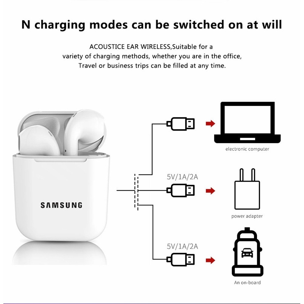 🎧COD+original+Ready Stock🎧Samsung Macaron I12 TWS Earbuds Bluetooth 5.0 Airpods Earphone Wireless Headset 3D Surround Sound Headphone