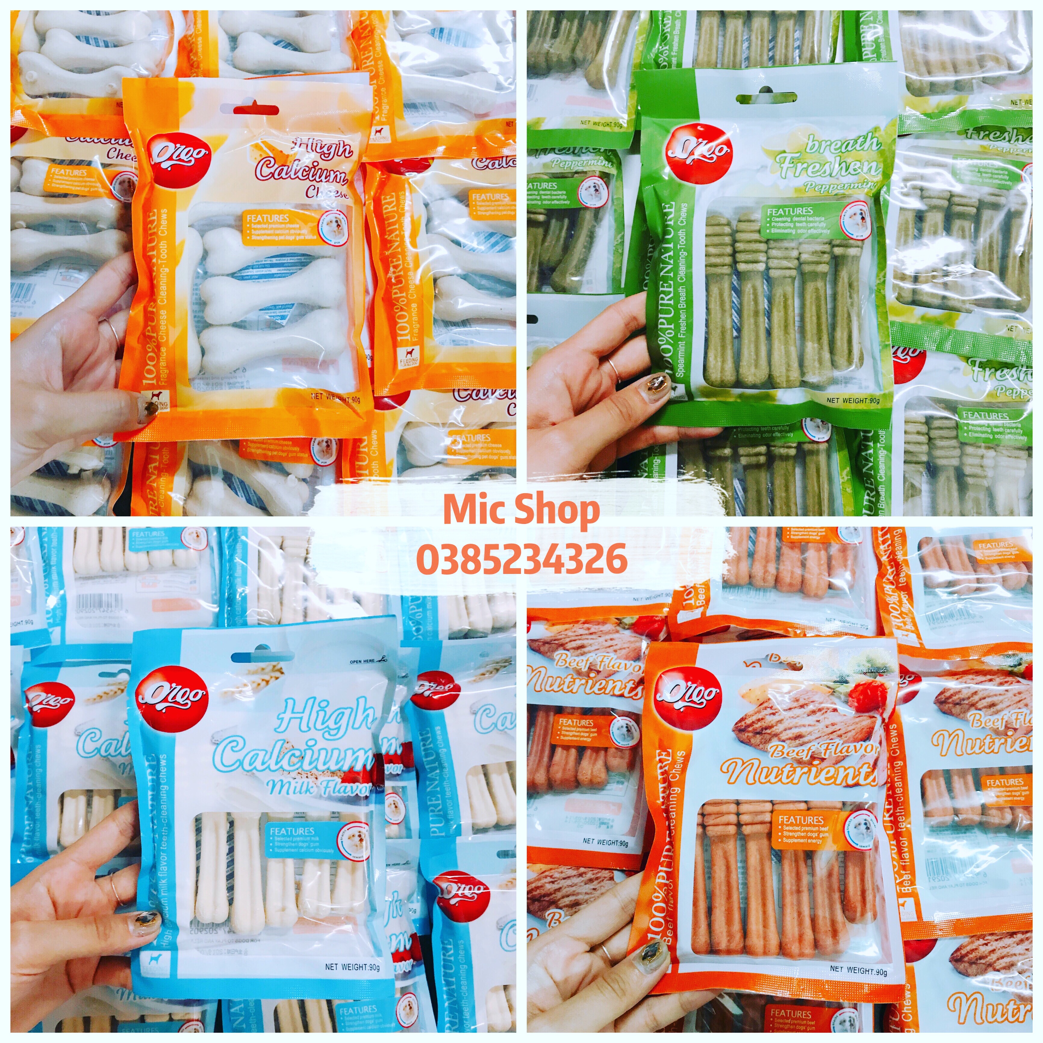Xương canxi Orgo 90gr gặm cho chó