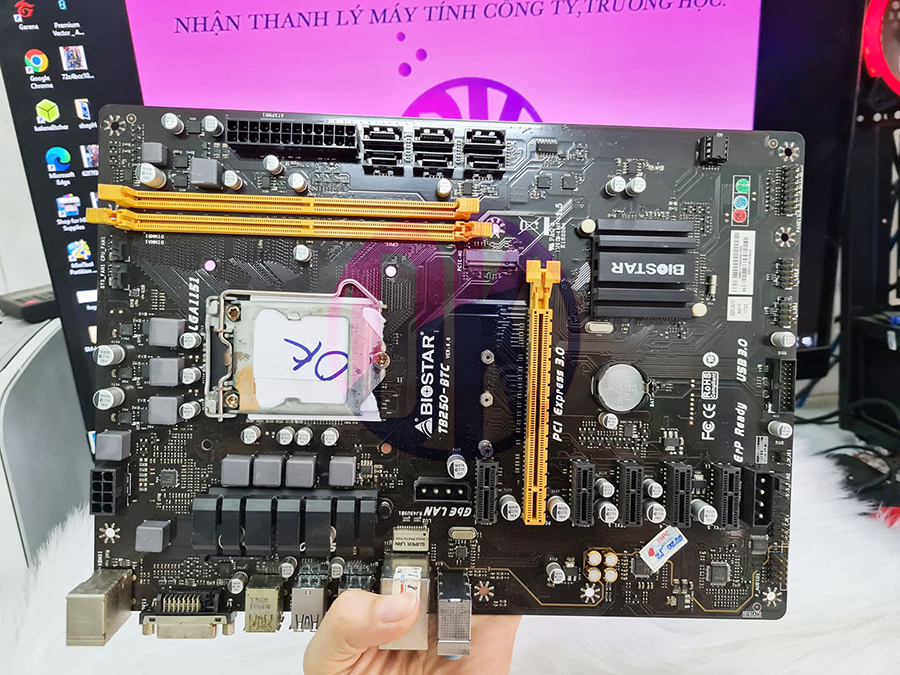 [HCM] Main Tb250 Biostar 6 chân hàng đẹp đầy đủ Fe socket 1151