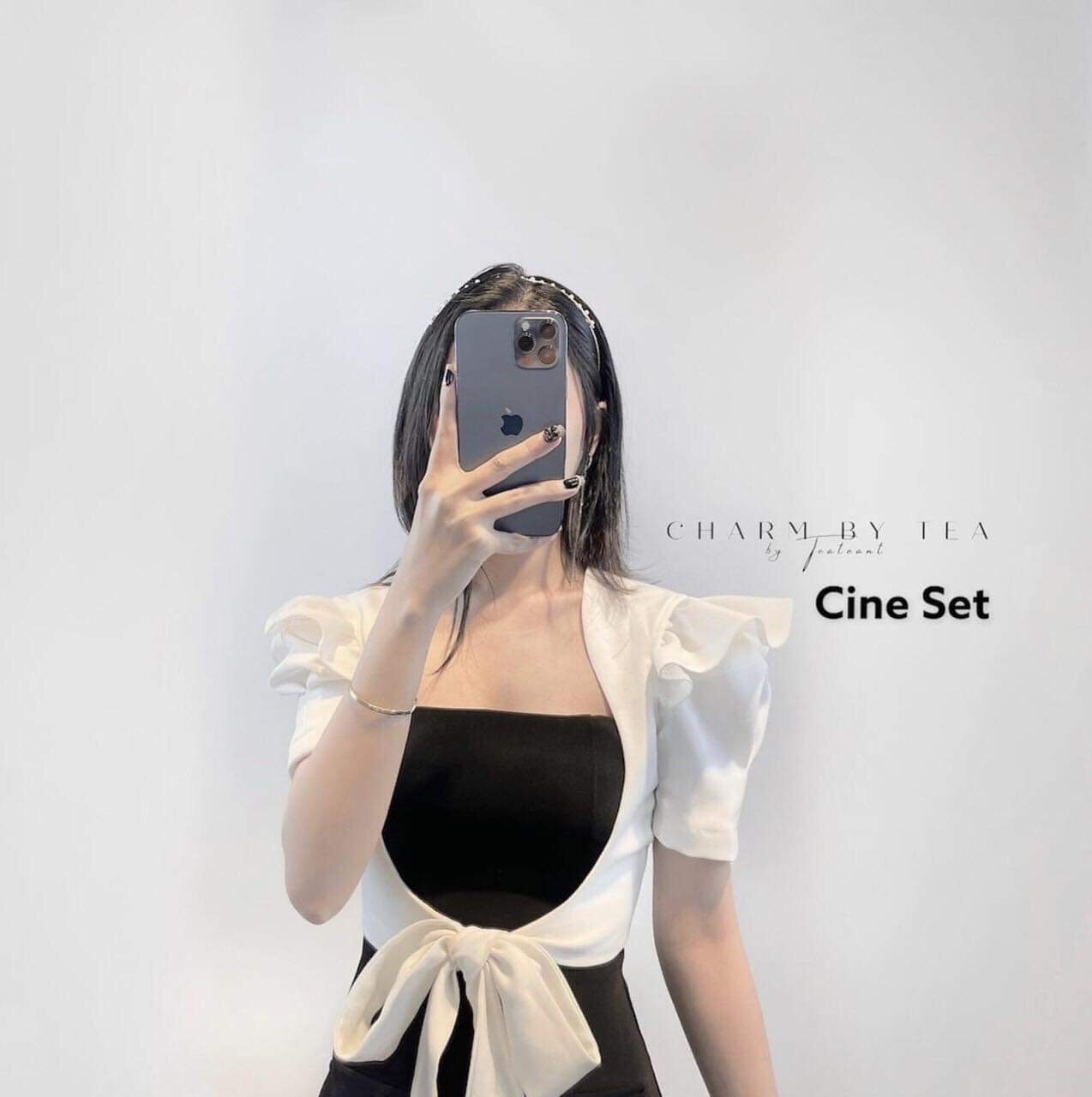 Sét đầm yếm tiểu thư nhẹ nhàng thanh lịch sét gòm váy yếm và áo sơ mi-juna store 24h-lđ