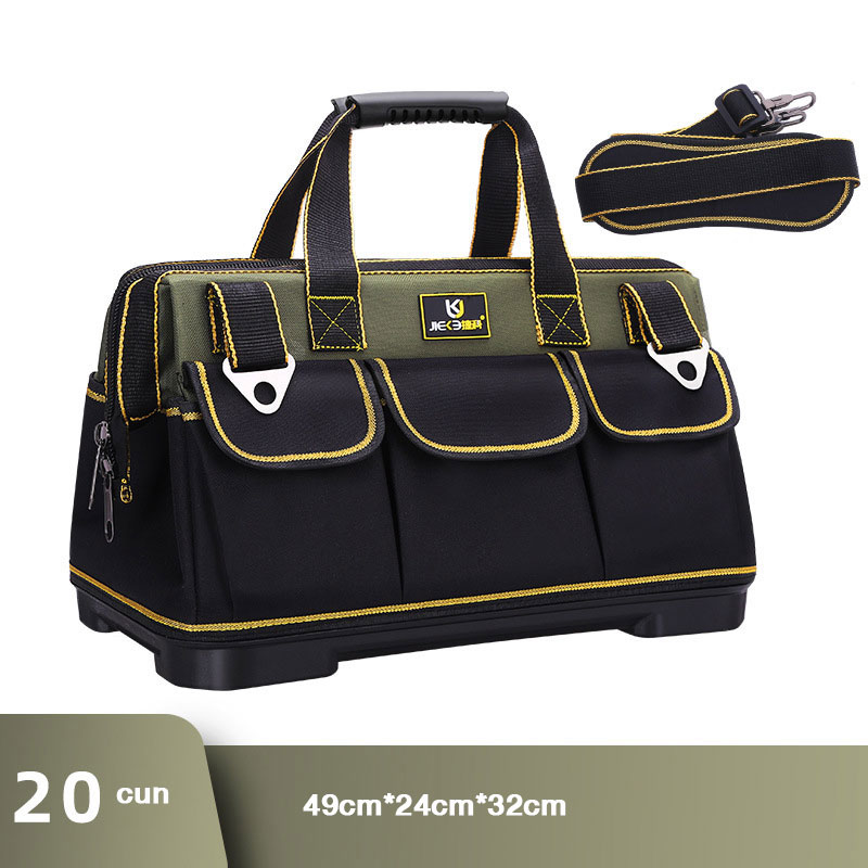 ZUOGUAN Plastic bottom multifunctional maintenance hardware kit waterproof Oxford canvas thickened waterproof portable worker Tool bag