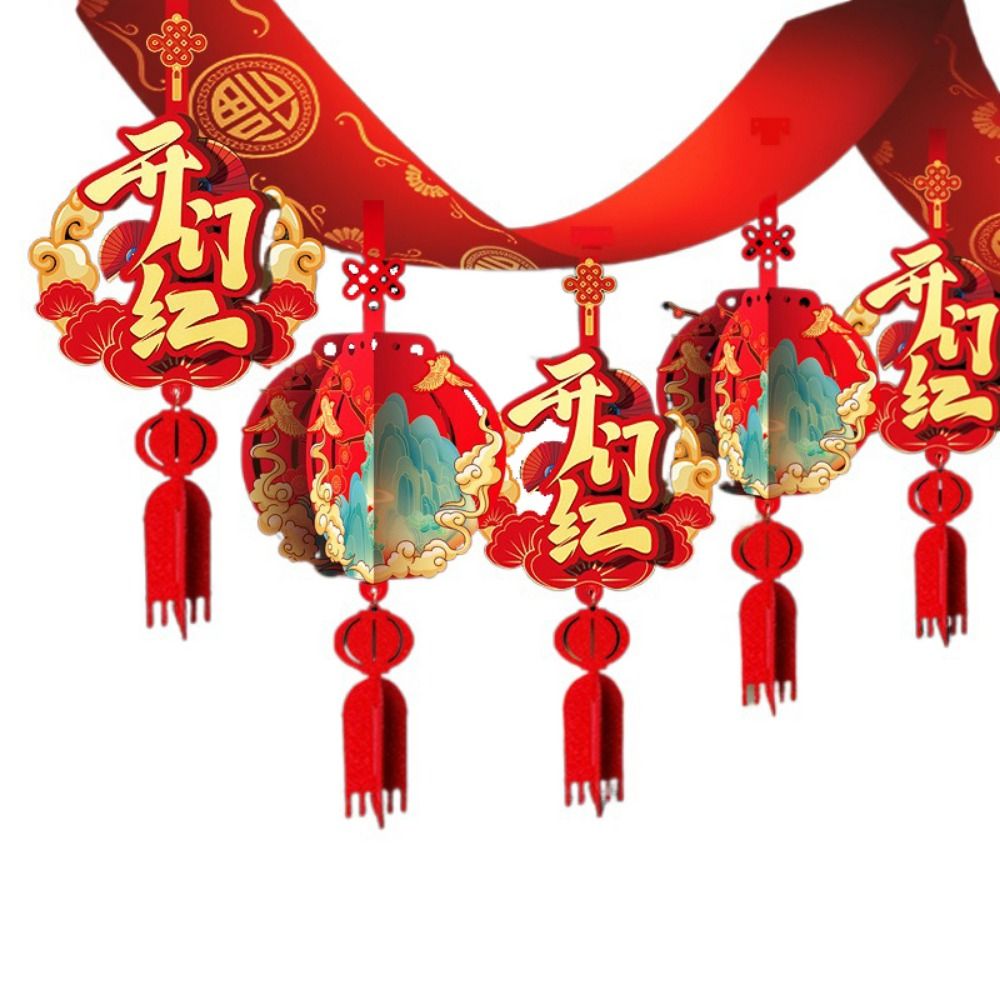 Warm lifes phong cách trung quốc cờ lễ hội mùa xuân trung quốc 3d trang trí biểu ngữ fu lễ hội mùa xuân quạt giấy hoa trung quốc có thể gập lại cờ treo trang trí trung quốc năm mới