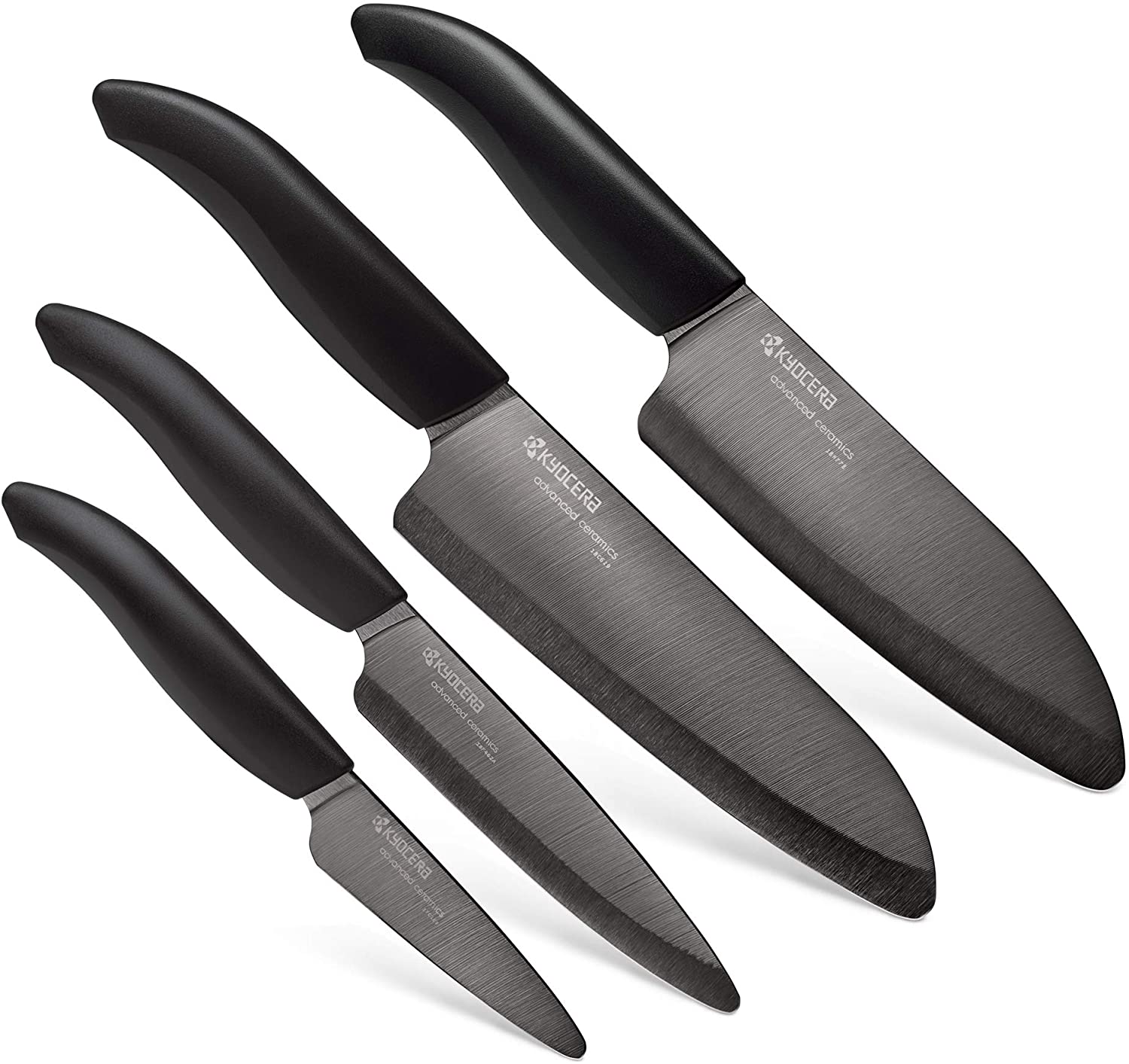 Kyocera 4 1/2 inch Ceramic Utility Knife & Y-Peeler Set - Black