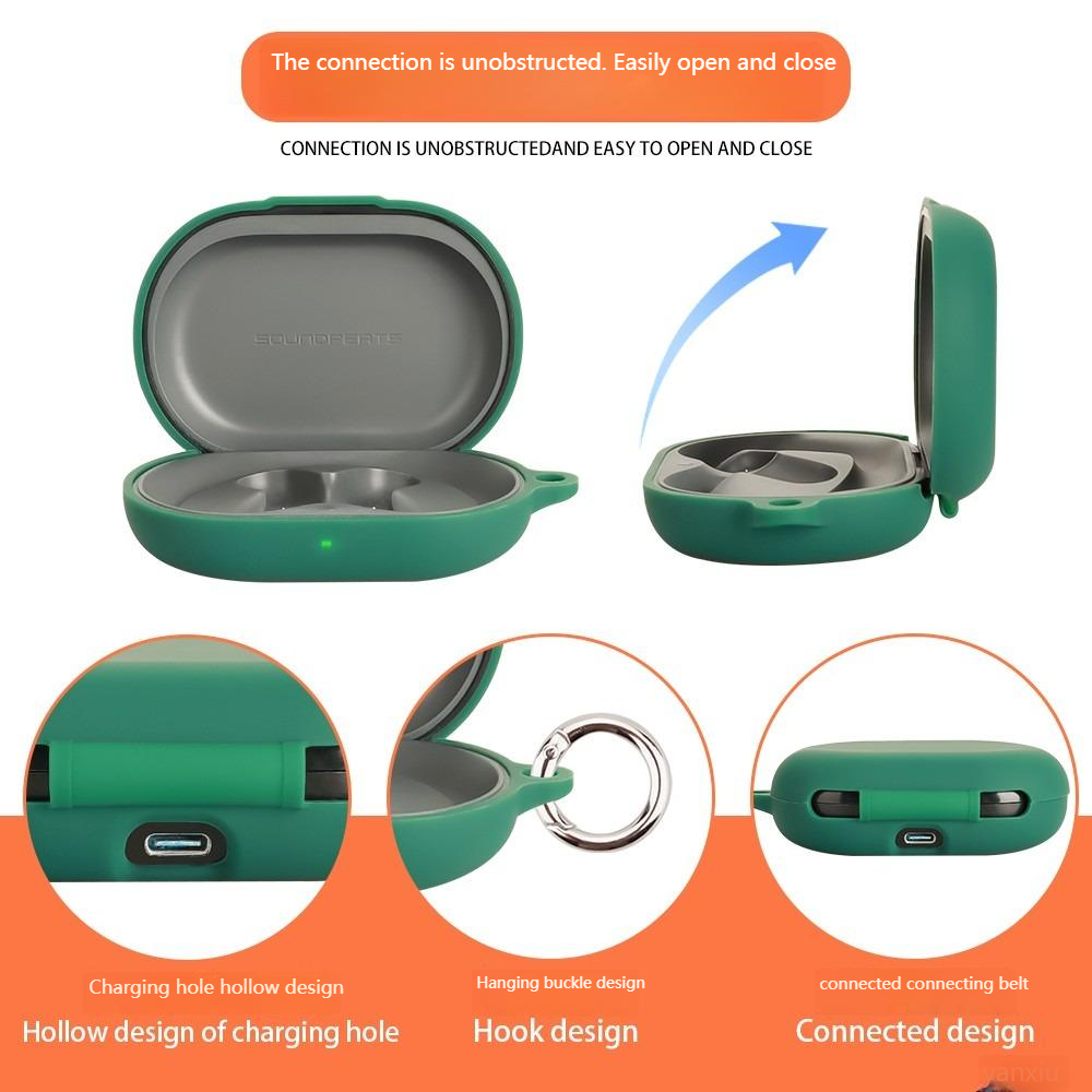 For SOUNDPEATS Chasers Case Wireless Bluetooth Headset Cover Original Liquid Soft Silicone Case for SOUNDPEATS Chasers Case Earphone Accessorie.