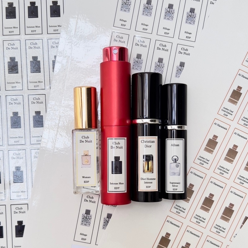 [HCMC] combo 10 PCs Oriflame perfume bottle sticker for full range extract bottle