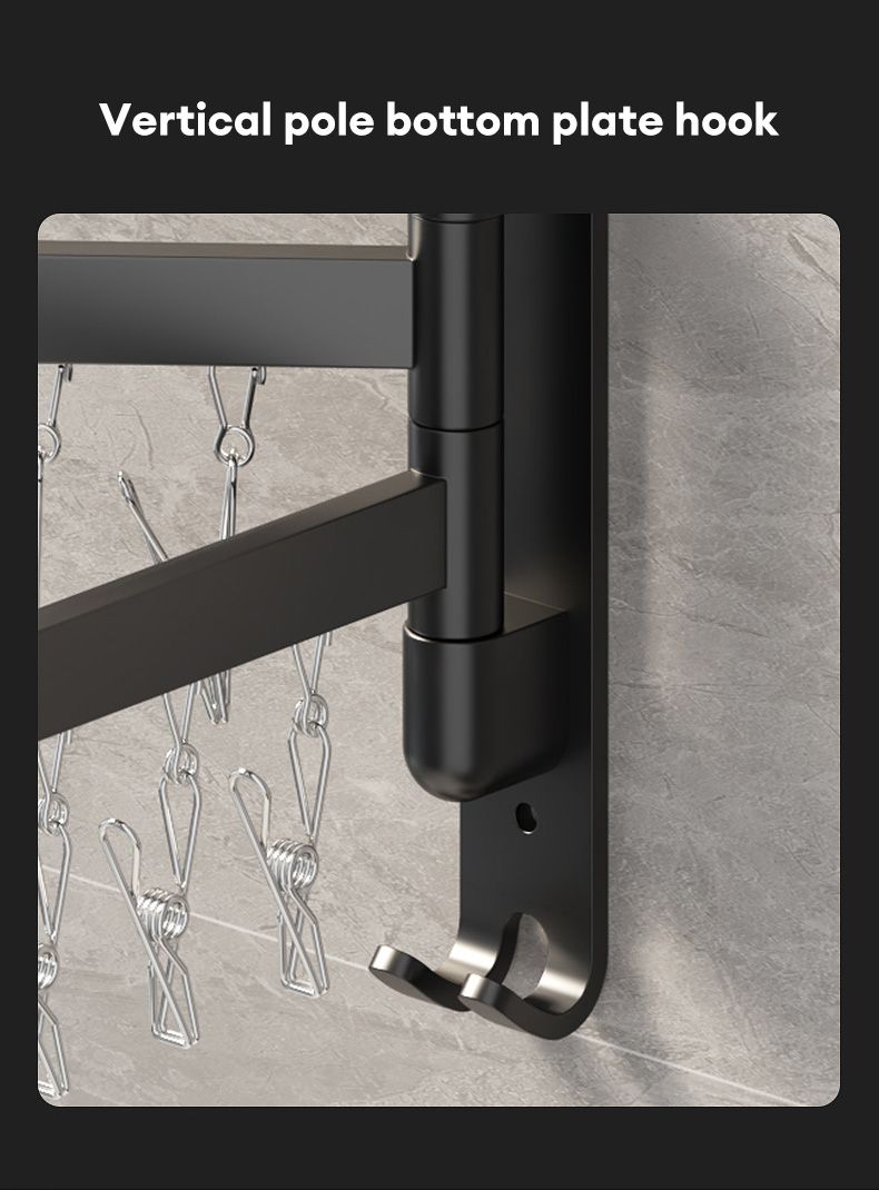 JJT [Miễn Phí Vận Chuyển]Giá phơi inox, móc treo chắc chắn, giá đỡ vớ chống gió nhiều kẹp, giá phơi, Giá phơi ban công, móc đa chức năng