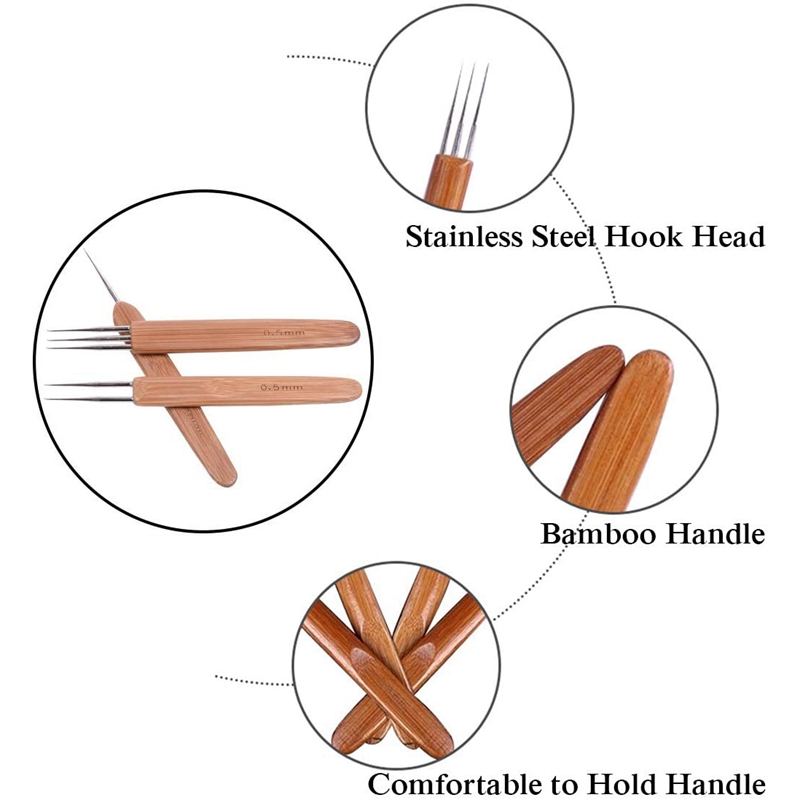 Dreadlock Crochet Hooks - Dread Lock Tool Set,Latch Hook Crochet Needle Set for Braid Hair,Carpet Making and Other Craft