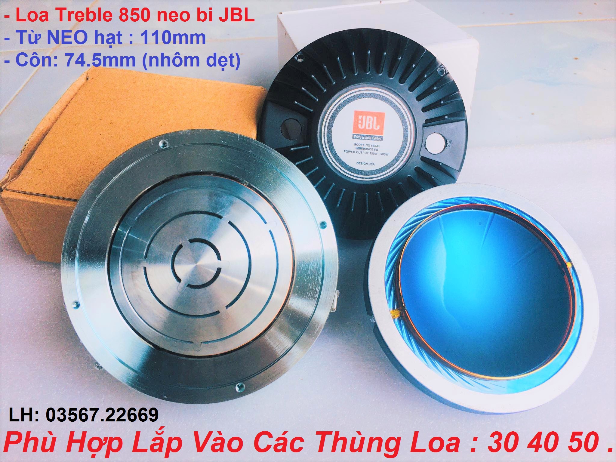 Củ treble kèn 850 jbl neo bi nhập khẩu cao cấp - giá 1 đôi