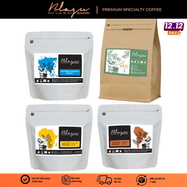 Combo 5 bags blagu coffee specialty coffee by region
