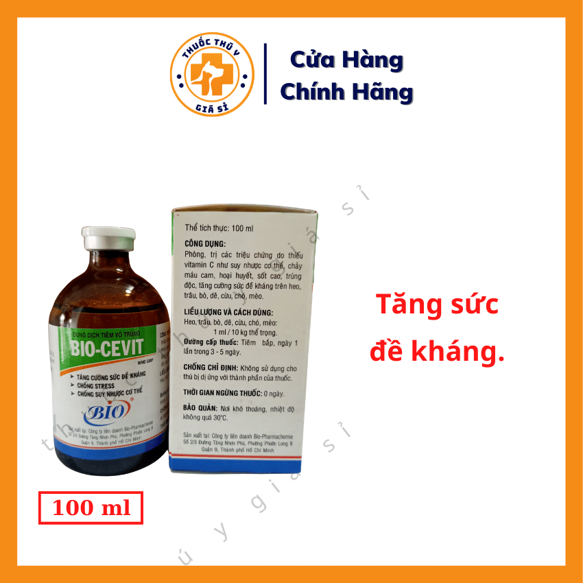 "Hoàn tiền đến 10%" Bio Cevit 100ml - Tăng Sức Đề Kháng, Chống Stress, Chống Suy Nhược Cơ Thể - Thú Y Giá Sỉ