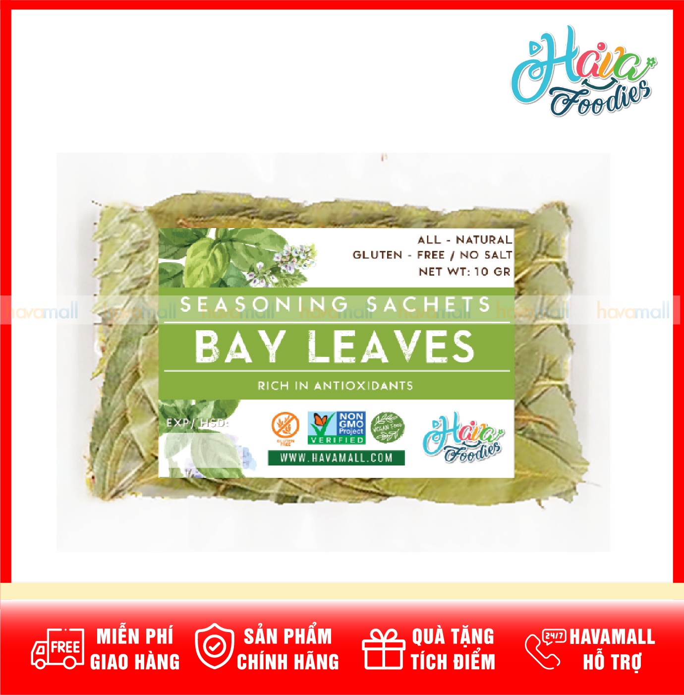 [HOÀN TIỀN MAX 10%][ HÀNG CÔNG TY NHẬP KHẨU ] Lá Nguyệt Quế Khô 10gr