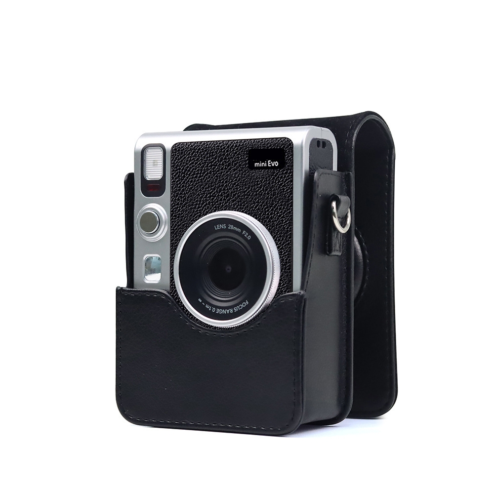 Retro mềm mini vỏ bằng da PU Vỏ Bao máy ảnh với dây đeo vai cho instax mini EVO trường hợp máy ảnh