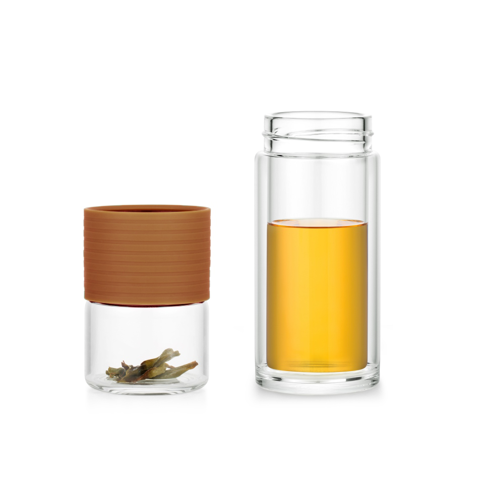 Bình lọc trà travel Samadoyo C002C (nâu) 238mL