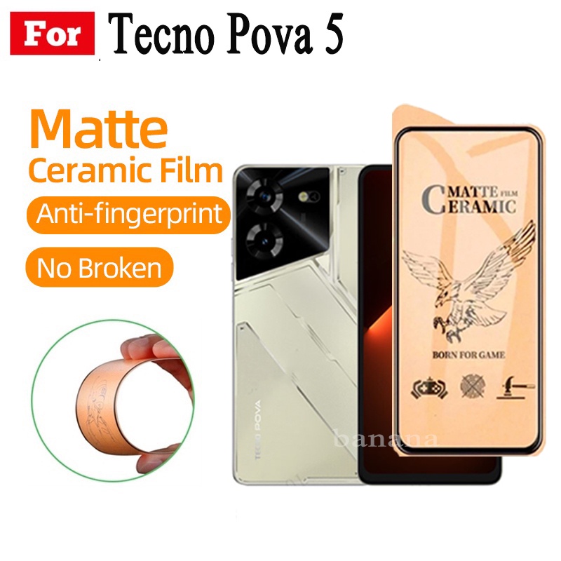 Case for Tecno POVA 5 Pro 5G Case Compatible with Tecno POVA 5 Pro 5G Phone  Case Cover [with Tempered Glass Screen Protector][Hard PC + Soft