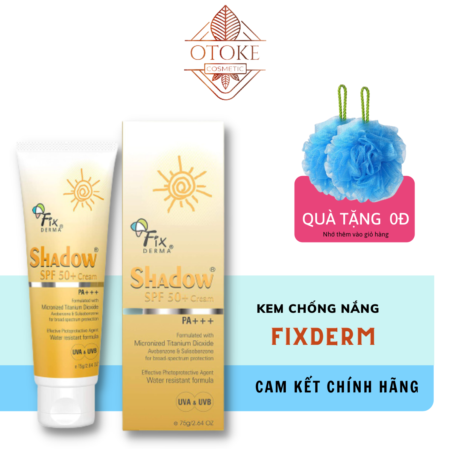 [CHÍNH HÃNG] Kem chống nắng Fixderma 75g