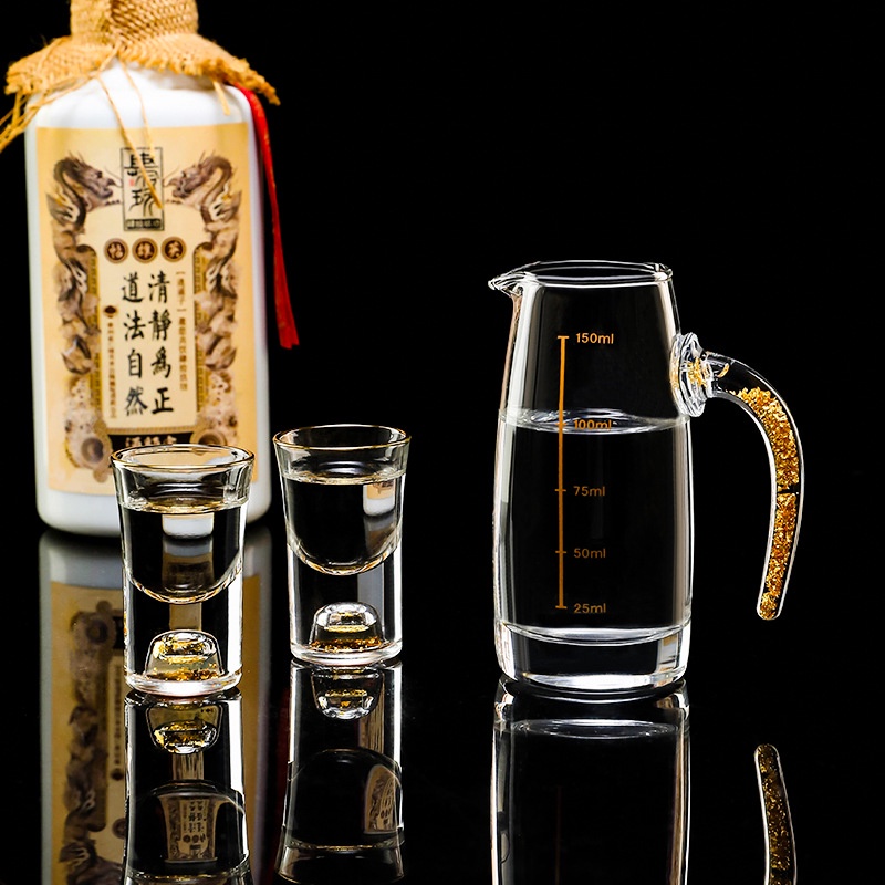 Bộ Ly rượu Pha Lê Vàng Lá 24K