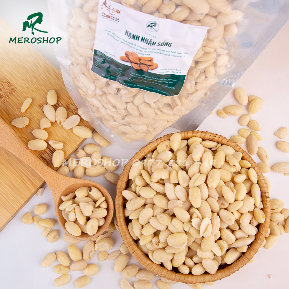 500GRAM HẠNH NHÂN TRẮNG - HẠT SỐNG LÀM SỮA KHÔNG CẦN BÓC LỤA