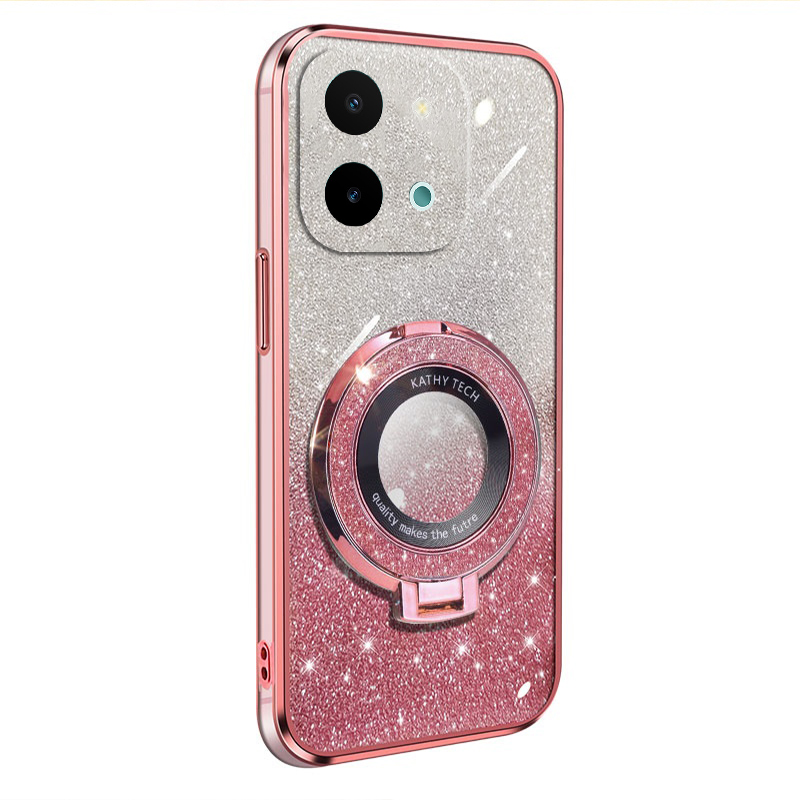 Phone cover vivo Y28 4G case Fashionable Frosted Silicone Soft Dustproof Bracket Adsorb For Vivo Y28 cases. 