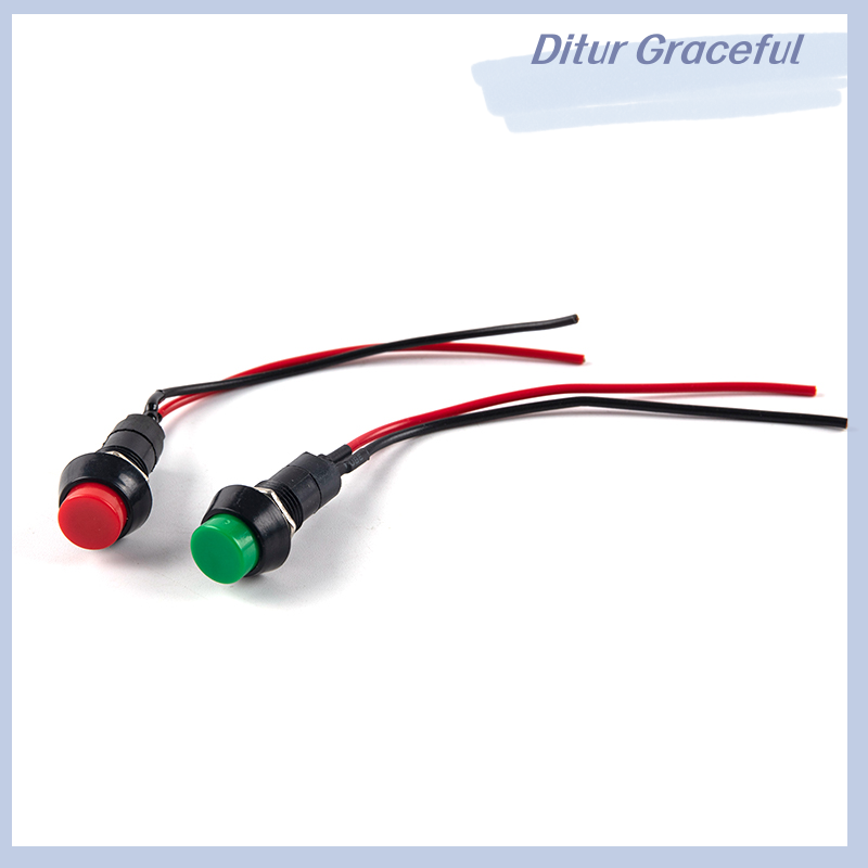 Ditur Car Modified Horn Switch Modified Small Switch Button Red Green Button Switch