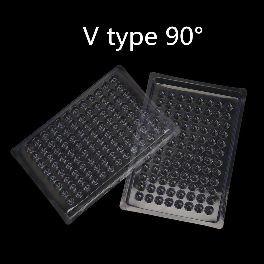 V Well 【Toy life hall】10 Pcs Plastic Hemagglutination Plate 96 Holes Blood ...