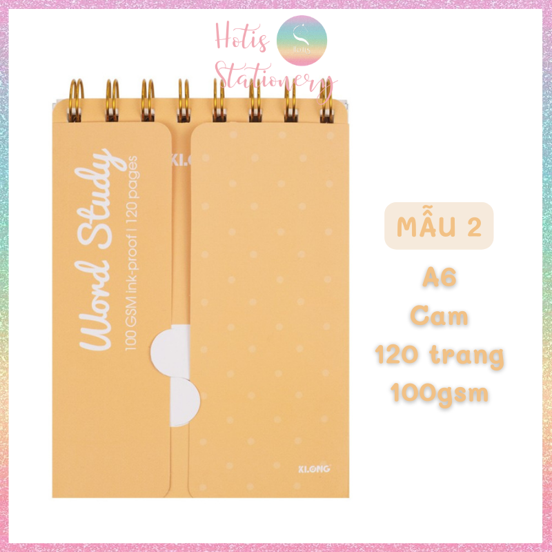 HOTIS Sổ học từ vựng Word Study KLong A6 - 120 trang