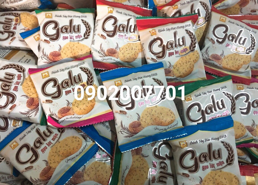 250g bánh gạo lứt mặn galu đức hưng thơm ngon- đồ ăn vặt