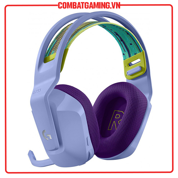 Tai Nghe Không Dây LOGITECH G733 LIGHTSPEED WIRELESS 7.1 RGB (Black - White - Lilac)