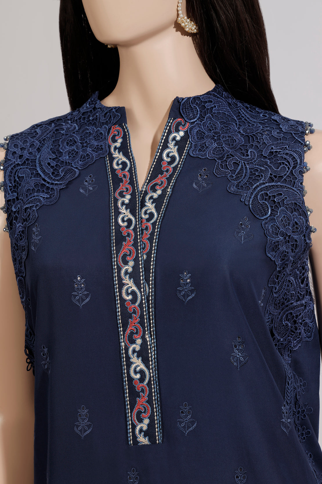 Saya Unstitched Jacquard Embroidered 2 Piece (Shirt/Dupatta) Suit For Women / Fabric For Women - CHIKANKARI VOL # 03 - WU2P-3850. 