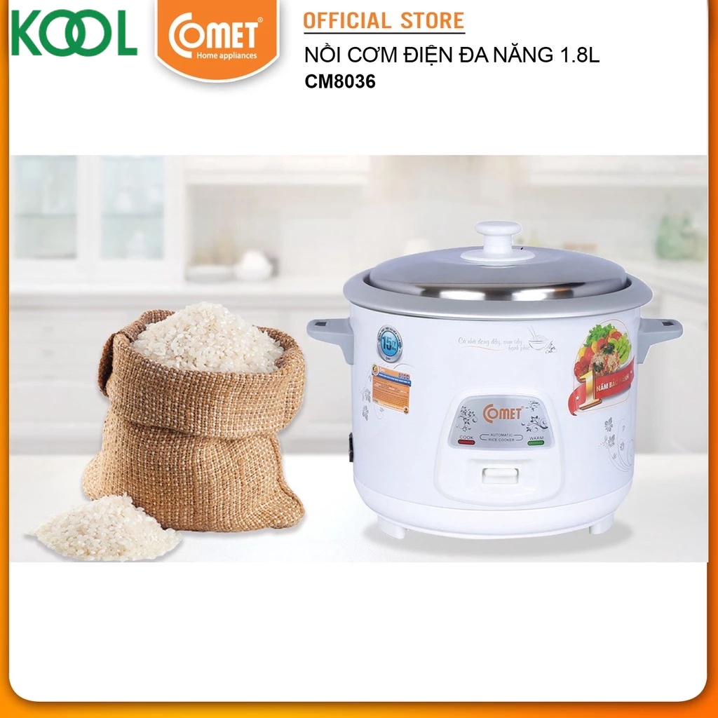 Nồi cơm điện nắp rời 1.8L Comet - CM8036 ( hỏa tốc TPHCM )