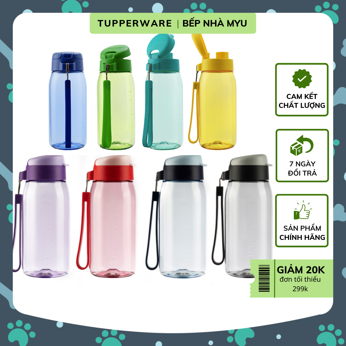 Bình nước Tupperware Lohas Flask 550ml