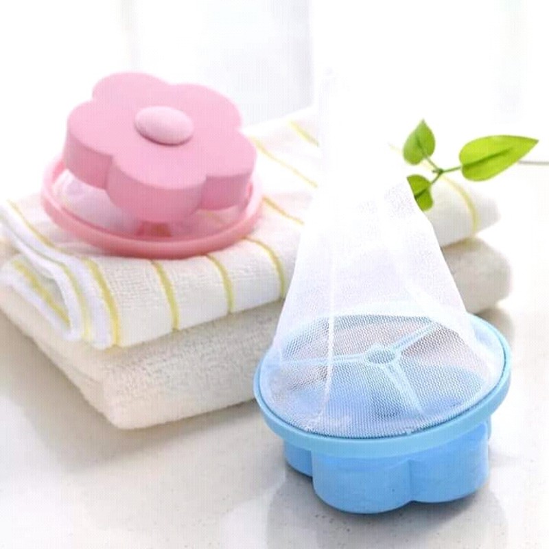 Combo 2 phao lọc cặn máy giặt, túi lưới lọc rác máy giặt thông minh
